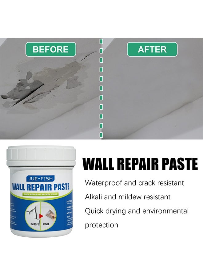 JUE-FISH Wall repair paste, drywall repair kit, wall patcher with scraper, wall hole filling wall repair subsidy kit, quick and easy wall hole filling solution  - Image 3