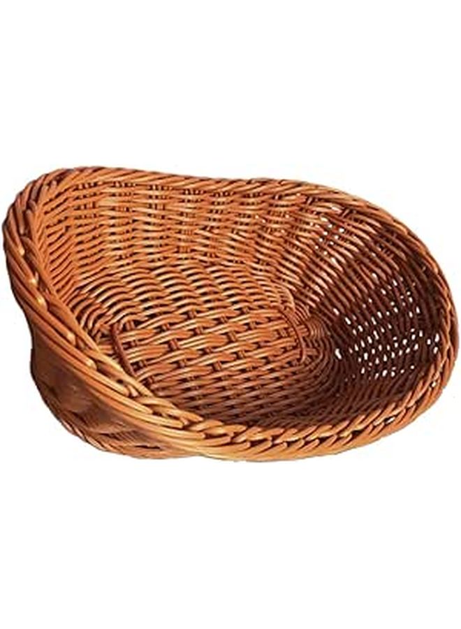 Wear Resistant Retro Plastic Woven Storage Basket 19x13x7 5cm Reusable Kitchen Food Container - Image 1