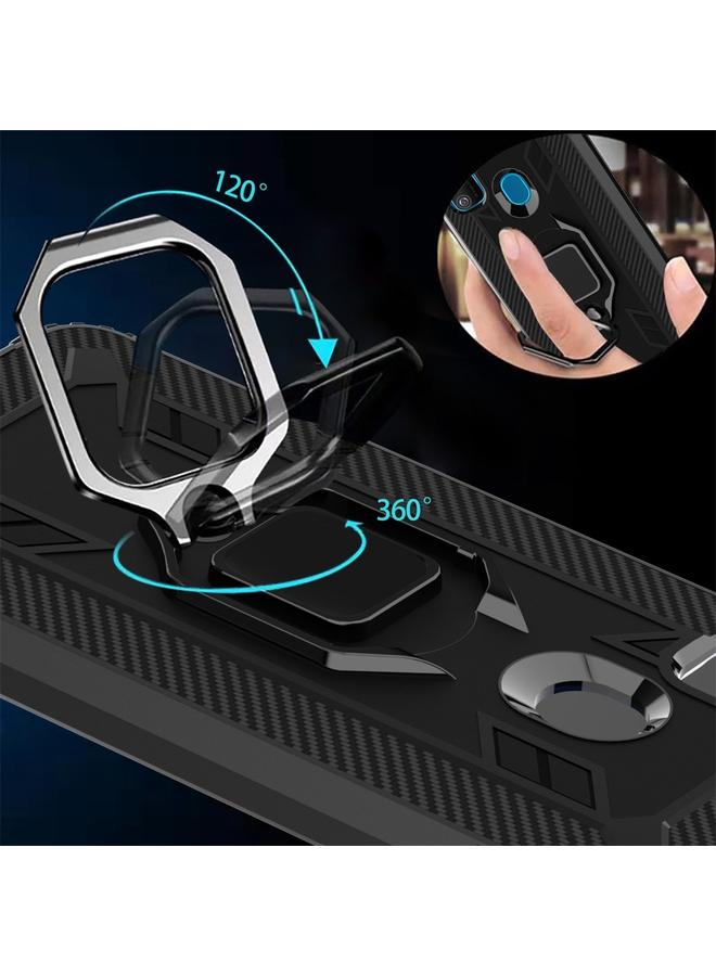 S-TOP Case For Galaxy M30s Carbon Fiber Protective Case with 360 Degree Rotating Ring Holder - Image 5