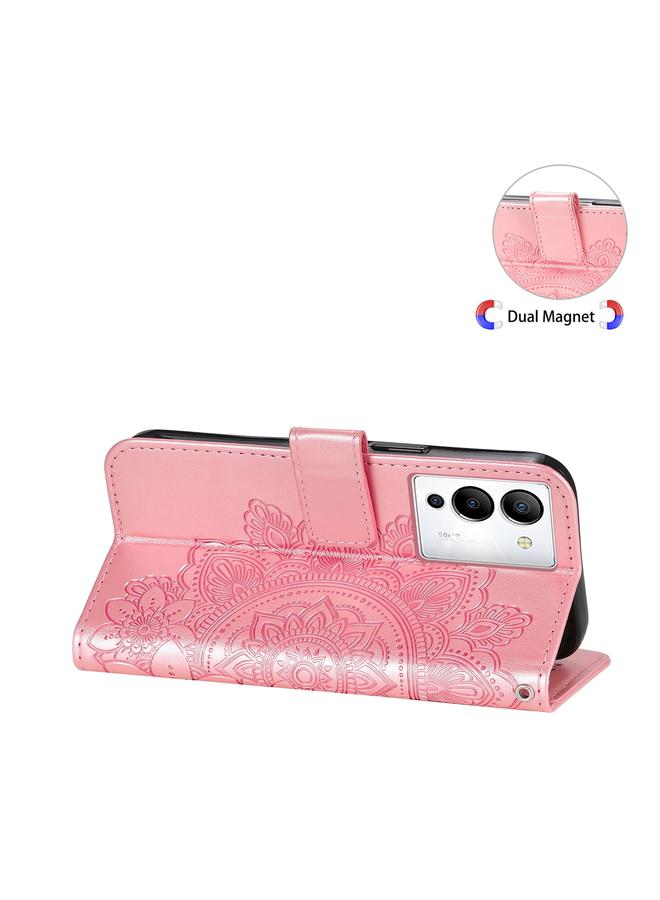 Zaboon Case For Infinix Note 12 / G96 7-petal Flowers Embossing Leather Phone Case - Image 5