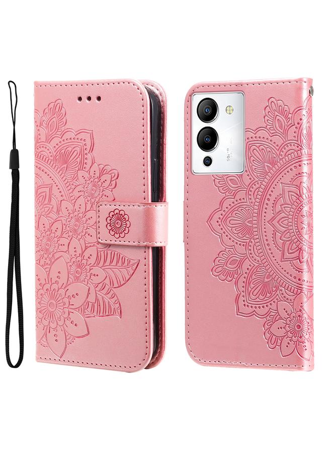 Zaboon Case For Infinix Note 12 / G96 7-petal Flowers Embossing Leather Phone Case - Image 1
