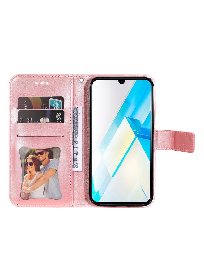 Zaboon Case For Infinix Note 12 / G96 7-petal Flowers Embossing Leather Phone Case - Image 4