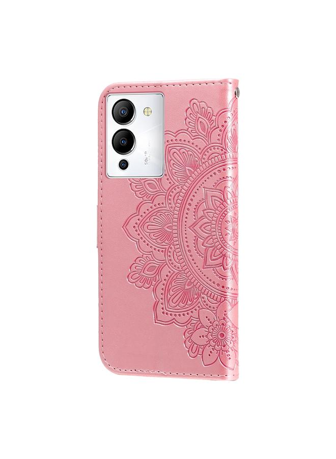 Zaboon Case For Infinix Note 12 / G96 7-petal Flowers Embossing Leather Phone Case - Image 3