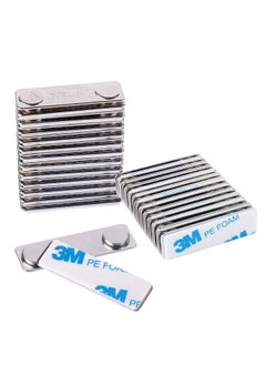 Magreen Strong Magnetic Name Badge Holders With Steel Back Plate 100 Pack Name Tags/Id Badge Magnets Fastener With 3M Adhesive On Front Platestrength Neodymium Magnets  - Image 1