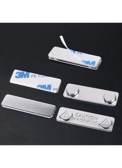 Magreen Strong Magnetic Name Badge Holders With Steel Back Plate 100 Pack Name Tags/Id Badge Magnets Fastener With 3M Adhesive On Front Platestrength Neodymium Magnets  - Image 3
