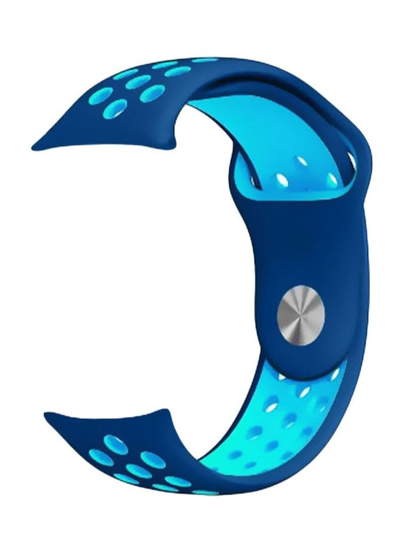 BORTONY - Replacement Band For Apple Nike Sport Watch 42/44 mm Blue - Image 1