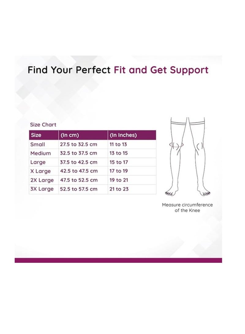 Flamingo Knee Cap | Durable Hinge for Better Support | Hinged Knee Support Brace with Open Patella for Joint Pain Relief, Workout, Arthritis, Ligament Tear | Large | Beige - Image 3
