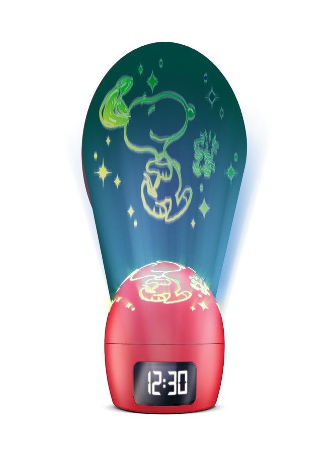 Peanuts Ambient Light Clock with Multi-Alarm - USB-Powered Projection Light & Clock with Cute Snoopy Design - Image 2