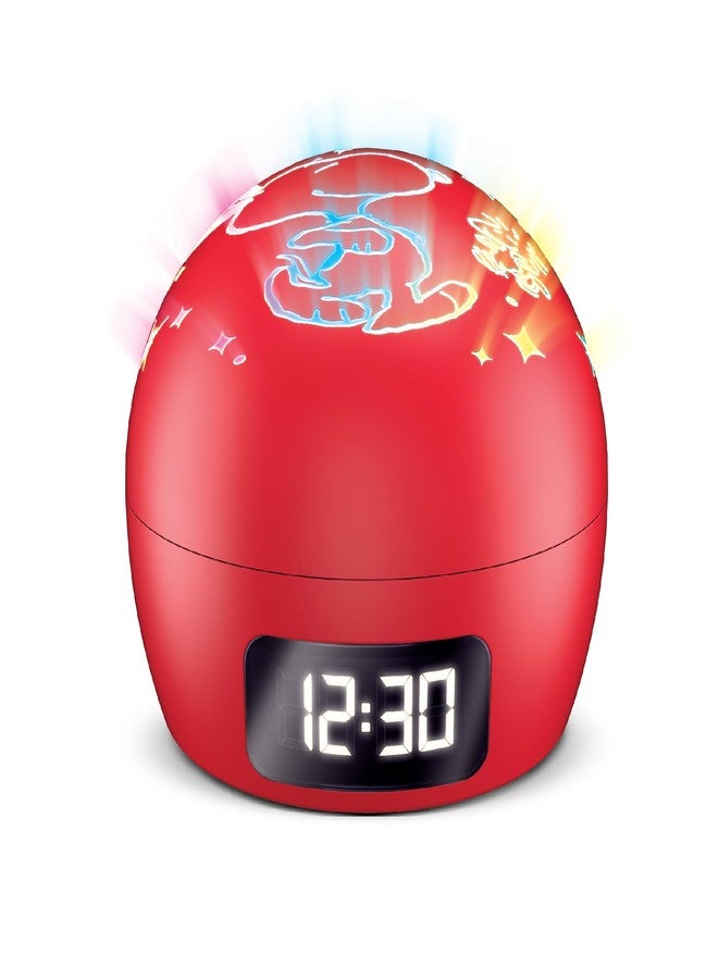 Peanuts Ambient Light Clock with Multi-Alarm - USB-Powered Projection Light & Clock with Cute Snoopy Design - Image 1