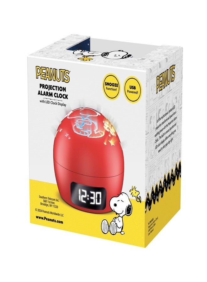 Peanuts Ambient Light Clock with Multi-Alarm - USB-Powered Projection Light & Clock with Cute Snoopy Design - Image 5