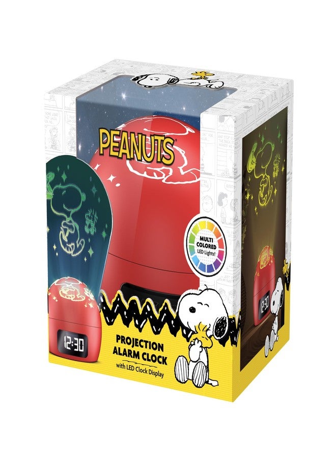 Peanuts Ambient Light Clock with Multi-Alarm - USB-Powered Projection Light & Clock with Cute Snoopy Design - Image 4