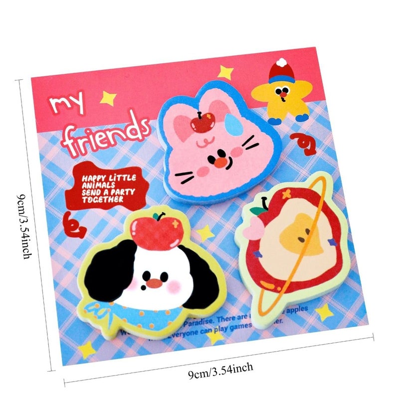 Four Piece Set 240 Cute Pet Sticky Notes Student Cartoon Decoration Stickers - Image 2