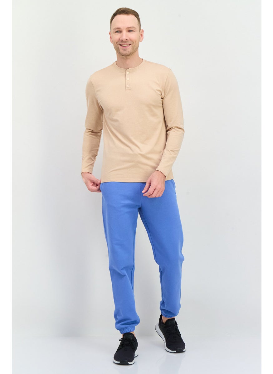 Penfield Men Regular Fit Brand Logo Jogger Pants, Light Blue  - Image 4