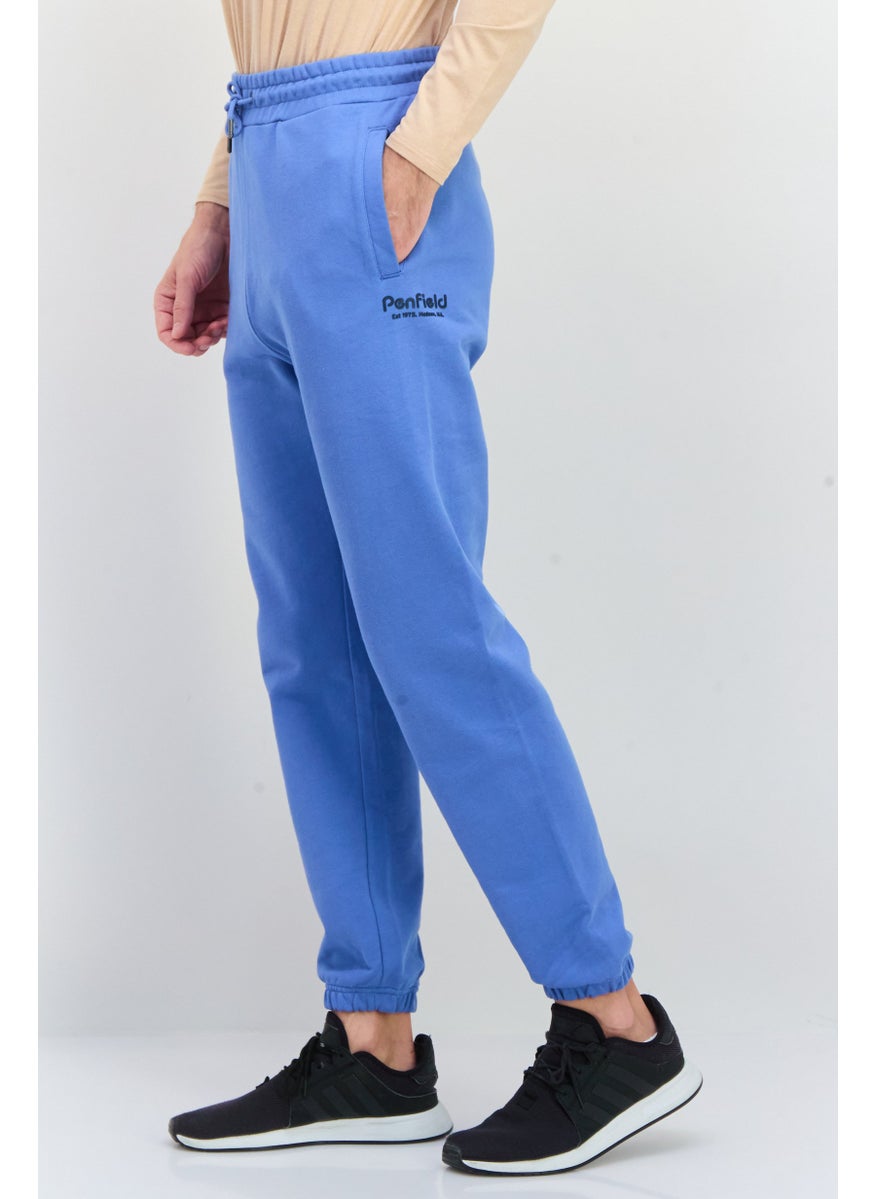 Penfield Men Regular Fit Brand Logo Jogger Pants, Light Blue  - Image 2