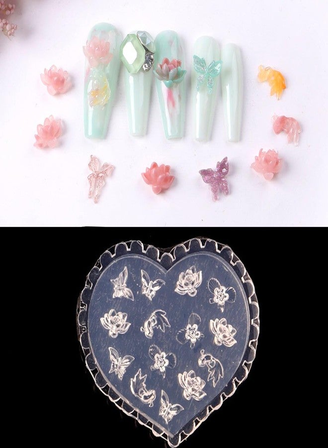 LIFOOST 3D Lotus Flower Nail Art Molds Silicone Carving Template DIY Manicure Tool - Image 4