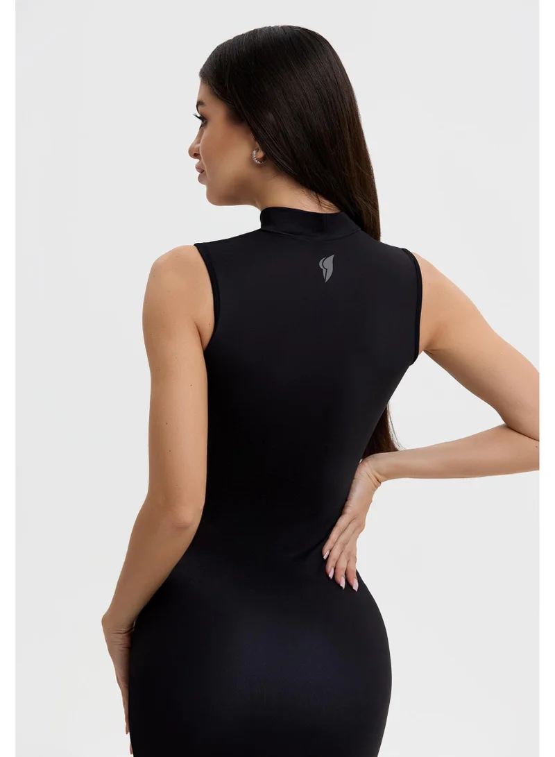 Bona Fide black and grey Tummy Control Sleeveless Dress for Women for Women | Best Price UAE