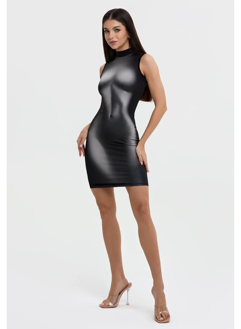 Bona Fide black and grey Tummy Control Sleeveless Dress for Women for Women | Best Price UAE
