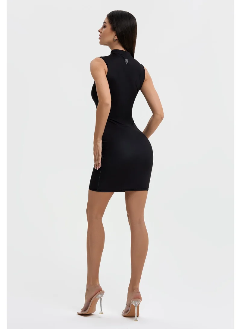 Bona Fide black and grey Tummy Control Sleeveless Dress for Women for Women | Best Price UAE