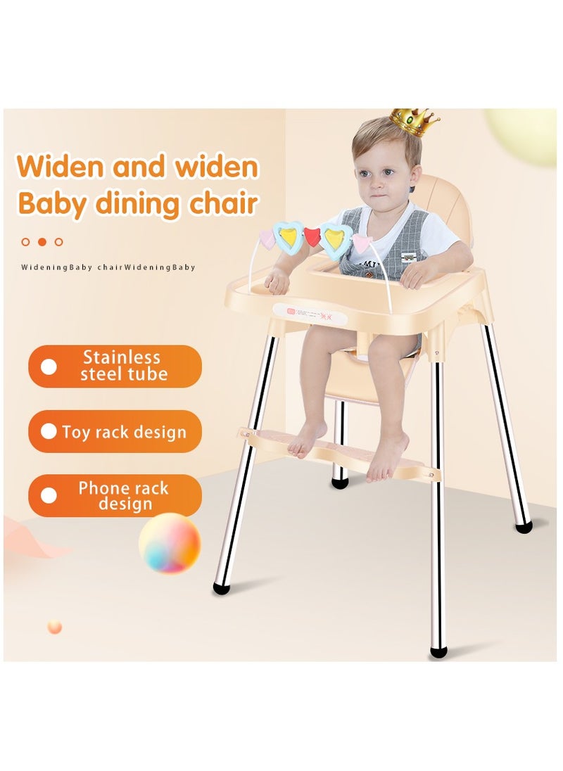 Adjustable Multifunctional Portable Foldable Dining Highchair With Removable Tray-Blue