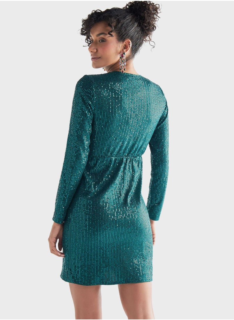 FAV Embellished V-Neck Dress  - Image 3