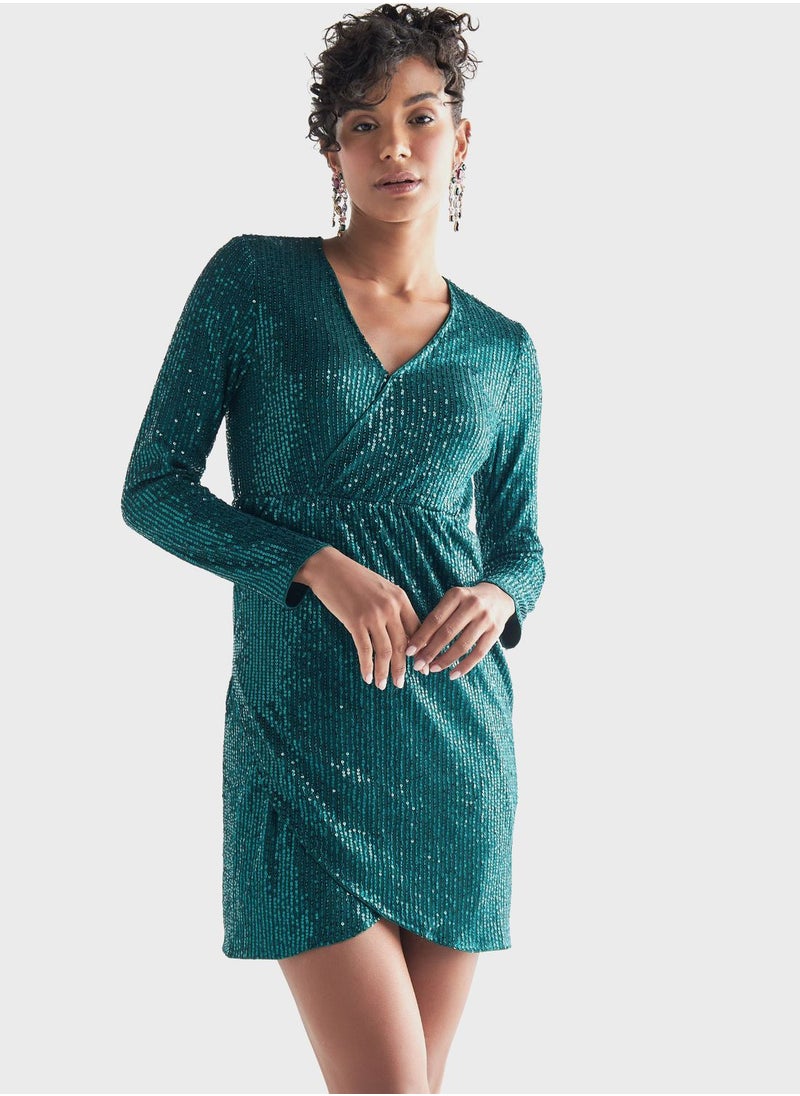 FAV Embellished V-Neck Dress  - Image 1