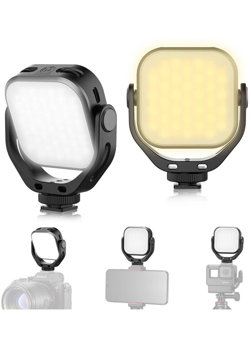 KASTWAVE LED Camera Light, Two-color LED Light Panel with U Stand, CRI95+ Photography Lighting, Soft Cold Shoe Light Mini Rechargeable 2000mAh Vlog DSLR Fill Light for Sony, for Canon Camera and for GoPro  - Image 1
