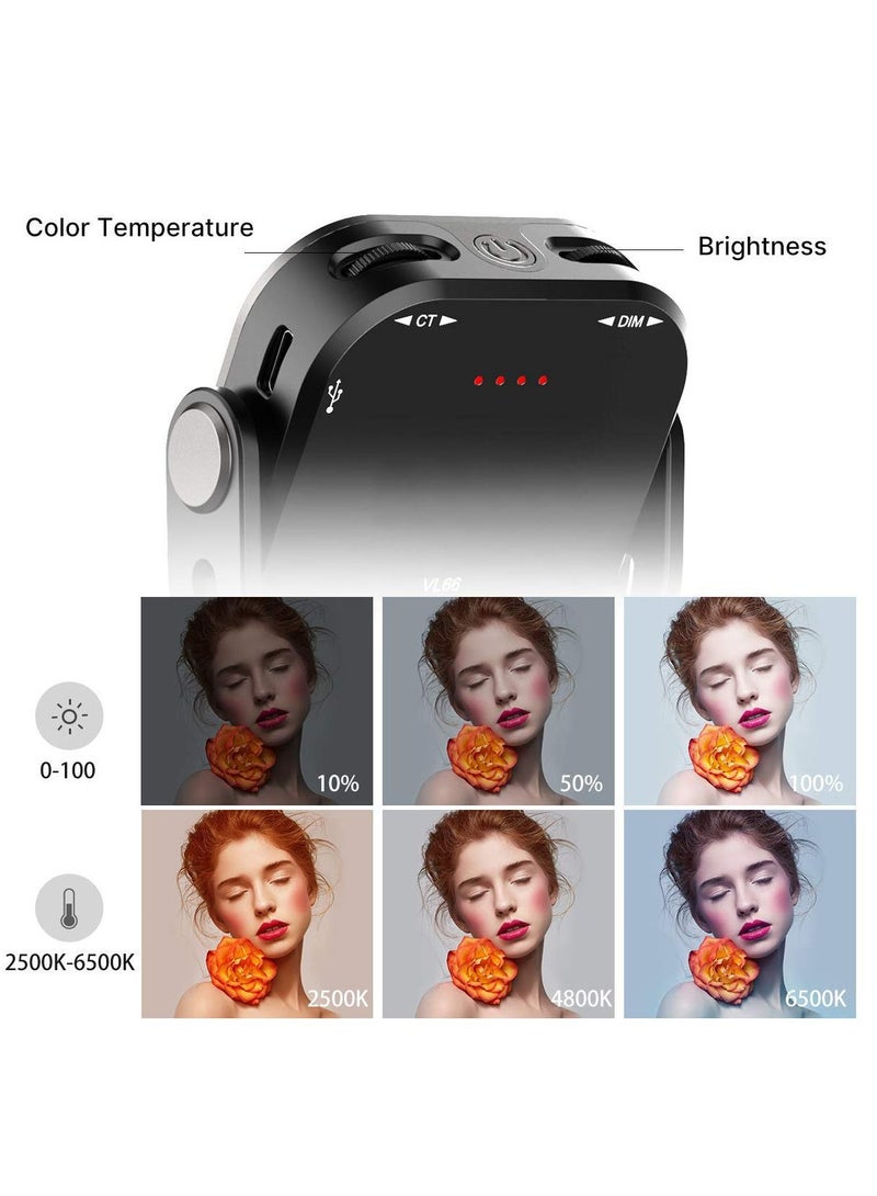 KASTWAVE LED Camera Light, Two-color LED Light Panel with U Stand, CRI95+ Photography Lighting, Soft Cold Shoe Light Mini Rechargeable 2000mAh Vlog DSLR Fill Light for Sony, for Canon Camera and for GoPro  - Image 5
