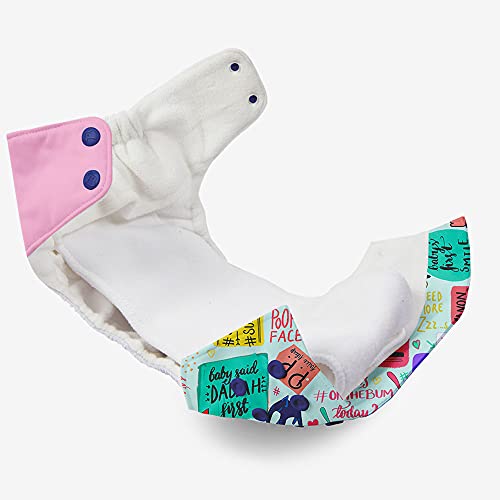 SuperBottoms Pack of 2 (1 Waterproof Outer + 1 Organic Cotton Dry Feel Magic) UNO Freesize Cloth Diaper with Extra Booster | Cloth diaper for babies 3M to 3Y |(Mommy Talk <3) - Image 4