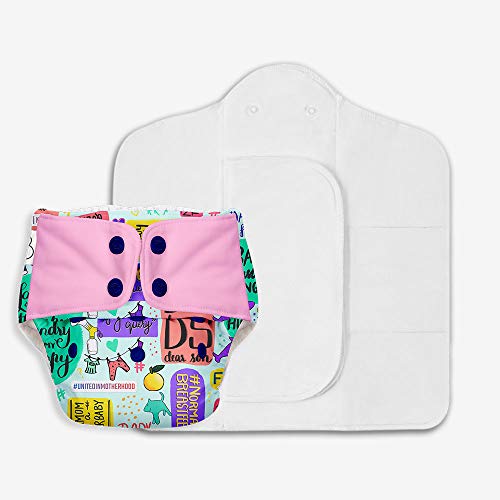 SuperBottoms Pack of 2 (1 Waterproof Outer + 1 Organic Cotton Dry Feel Magic) UNO Freesize Cloth Diaper with Extra Booster | Cloth diaper for babies 3M to 3Y |(Mommy Talk <3) - Image 3