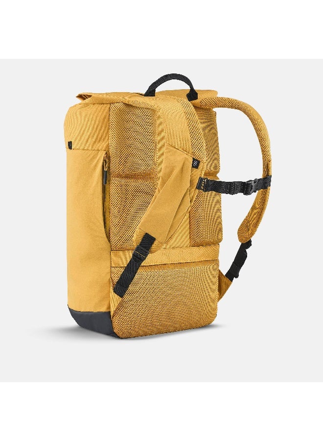 Quechua Quechua BY DECATHLON,Adult Travel Backpack for Hiking 23L - Escape 500 Rolltop Yellow  - Image 1