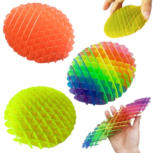 KEJIH Fidget Toys 3 PCS Worm ToyStress Relief for KidsAdultsElastic MeshSensory SlugResistanceAnxiety Relief 3 Colors Packing Medium - Image 1