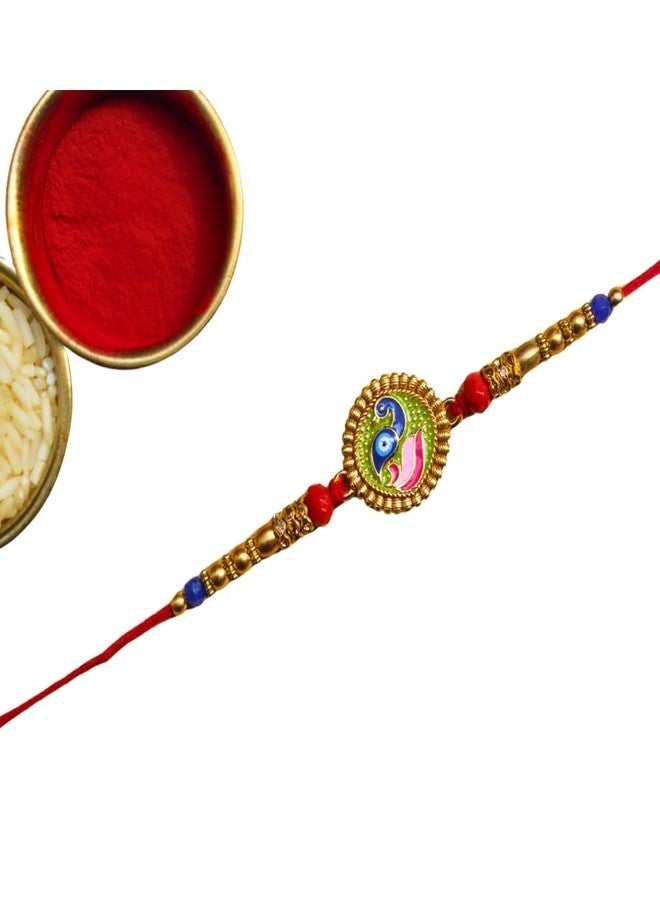BANDHAN باندان الطاووس عين الشر تصميم رائع راخي | rakhis فريدة من نوعها على الانترنت | أفضل راكيس - Image 1