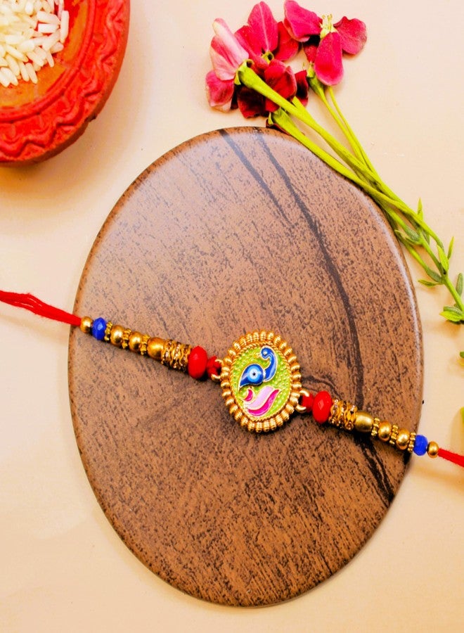 BANDHAN باندان الطاووس عين الشر تصميم رائع راخي | rakhis فريدة من نوعها على الانترنت | أفضل راكيس - Image 4