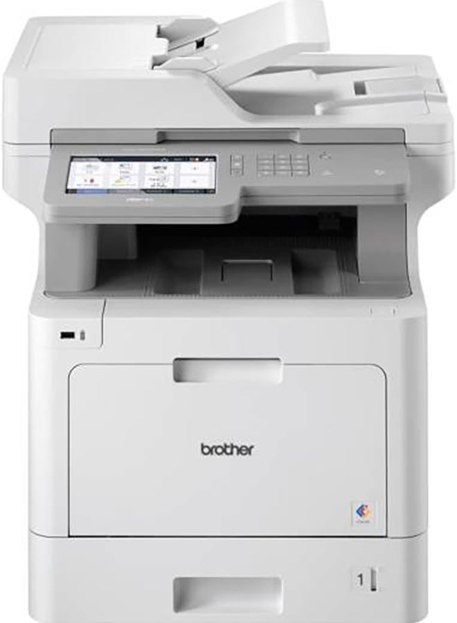 بروذر طابعة ليزر ملونة متعددة الوظائف MFC-L9570CDW، سرعة طباعة 31 صفحة في الدقيقة، طباعة تلقائية على الوجهين، سرعة مسح 100 صورة في الدقيقة، شاشة LCD تعمل باللمس بحجم 6.9 بوصة، إدخال ورق بسعة 300 ورقة، بيضاء | 8CE88800141 - Image 1