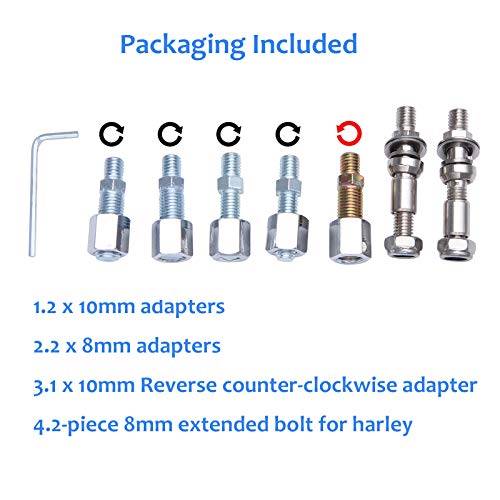 Rich Choices 8mm/10mm Rearview Side Mirrors Chrome Skull Teardrop for Harley Dyna Electra Glide Street Glide Road King Softail - Image 5