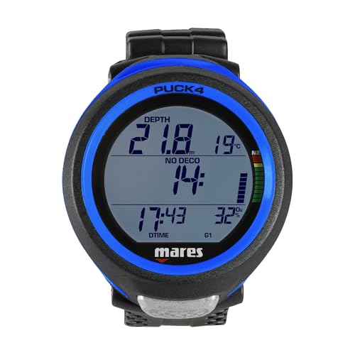 Mares Puck 4 Wrist Dive Computer EntryLevel WatchStyle One Button Control Underwater Scuba Diving Computer BlackBlue - Image 3