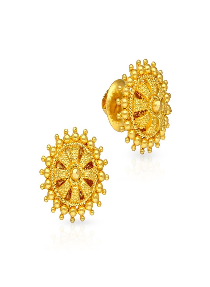 Malabar Gold and Diamonds 22 Karat 916 Purity Studs Gold Earrings ERCOS41625Y - Image 1