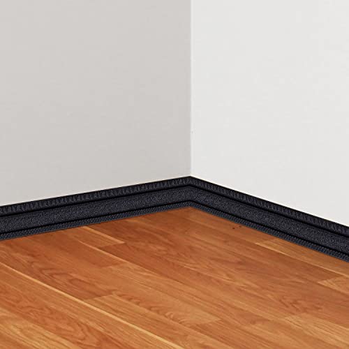 YLL YLL YLL Crown Molding Peel and Stick 3D Wall Edging Foam Baseboard Self Adhesive Wallpaper Border Flexible Base Moulding Trim Mirror Border Lines (Black 2PCS-178) - Image 3