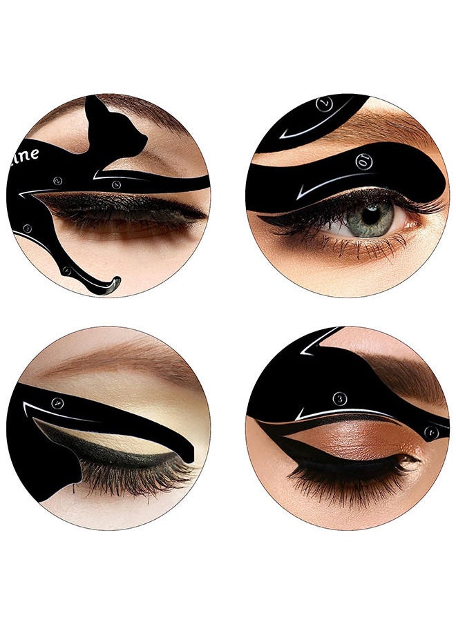 Depend - 2Pcs Eyeliner Tool Template, Eyeliner Makeup Aid Tool,10 in 1 Eyelash, Eyeshadow, Eyeliner Applicator Guide Tool for Makeup, Easy to Use, Suitable for Beginners - Image 1