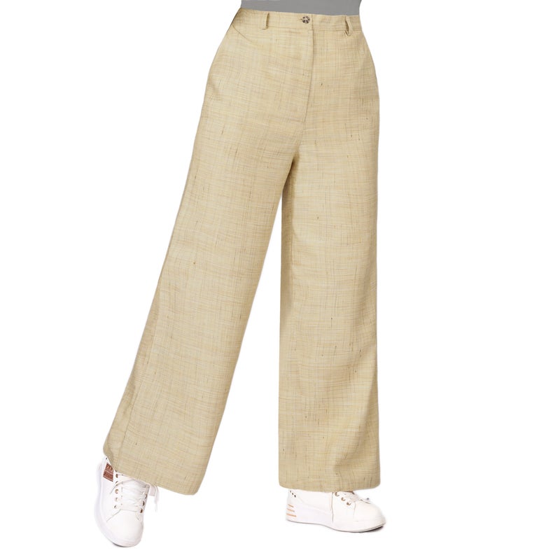 Smoky Egypt Womens Wide Leg Linen Blend Pants - Camel - Image 1