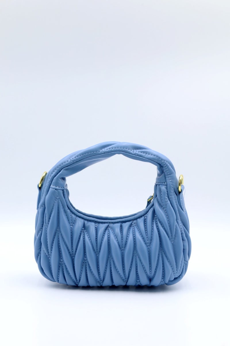 مياو مياو حقيبة كتف MIU Wander من جلد النابا مع حزام كروس بودي وإغلاق بسحاب - Image 2