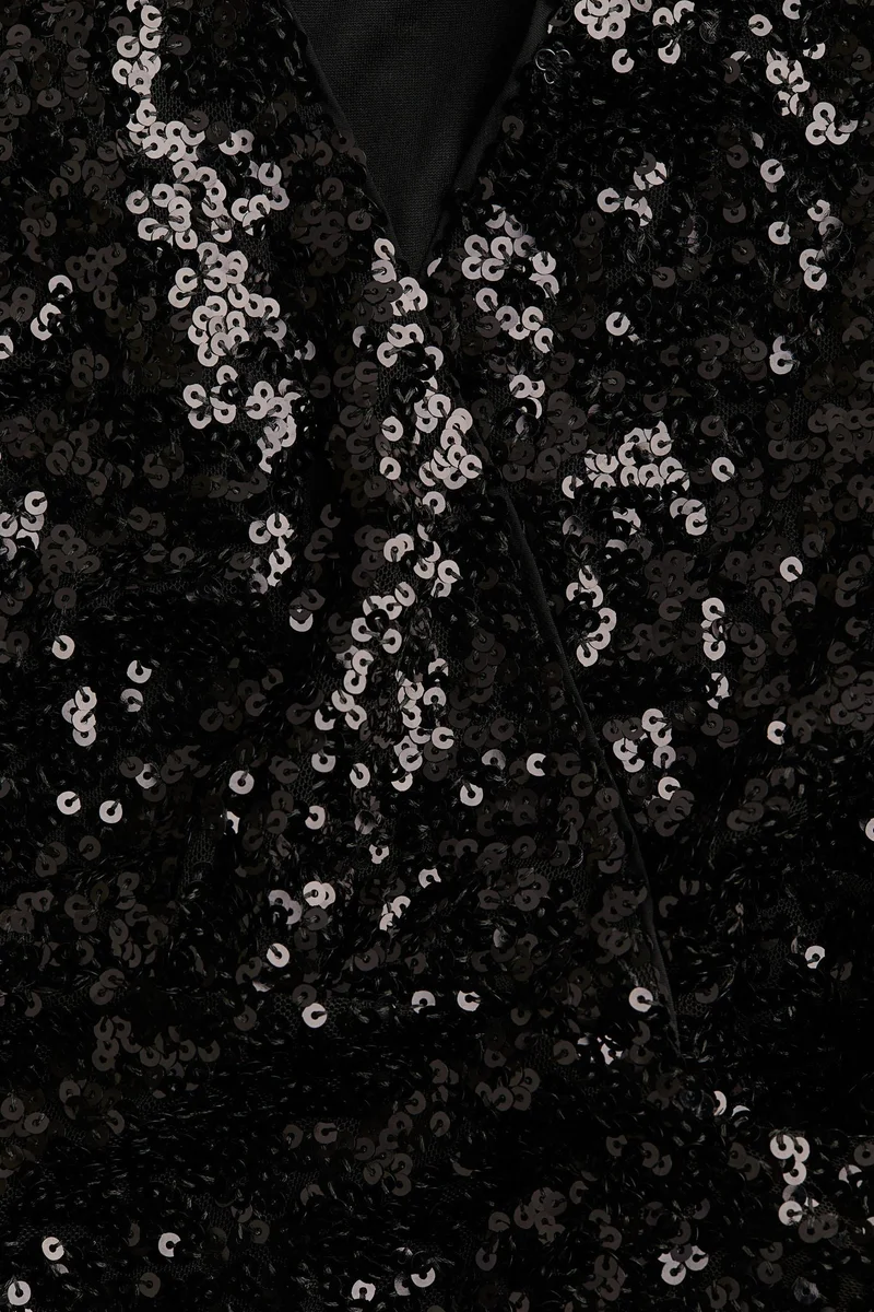 H&M Sequined wrap dress