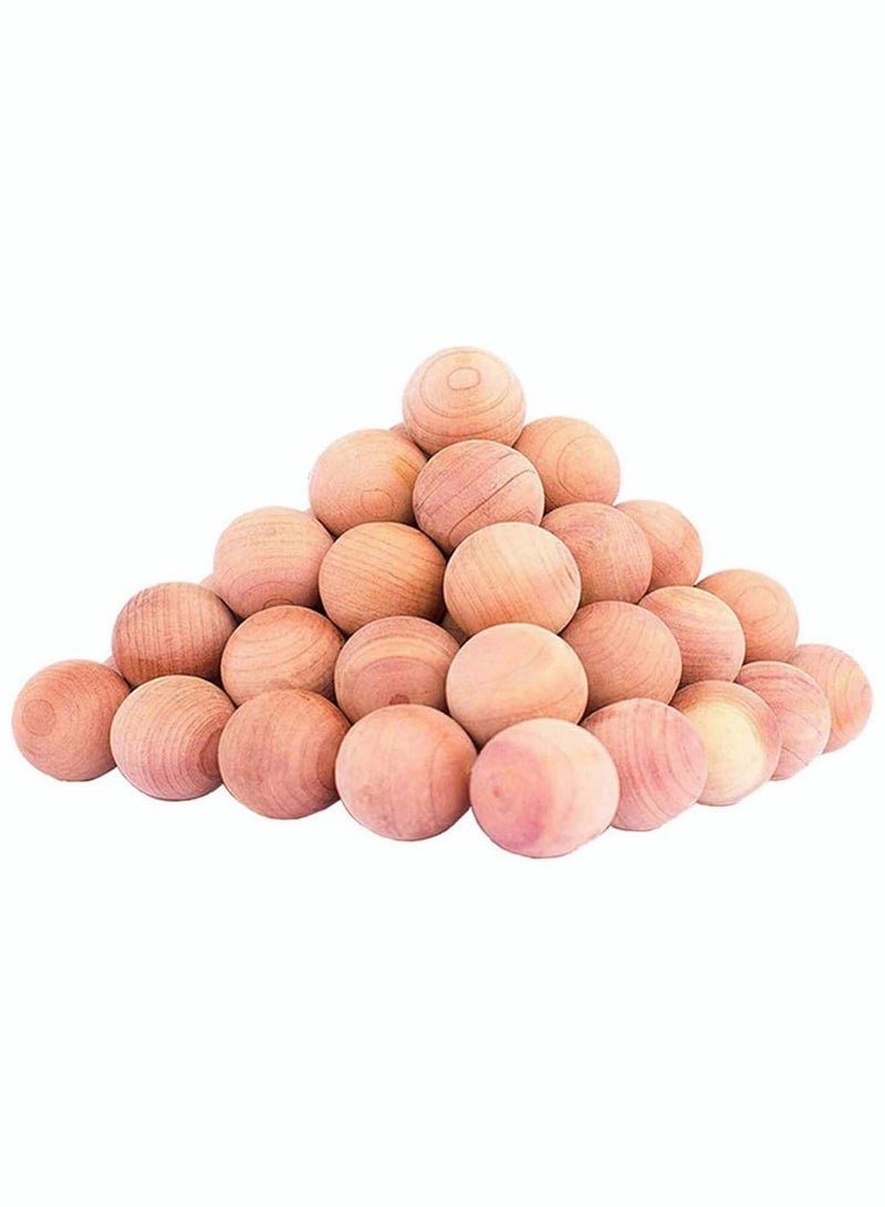 50 كرة معطرة من خشب الأرز لمكافحة العث لتنظيف الأدراج - Image 1