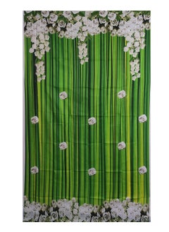 ZESTENTER ZestEnter Bamboo and Flowers Design Green Backdrop Cloth for Decorations 