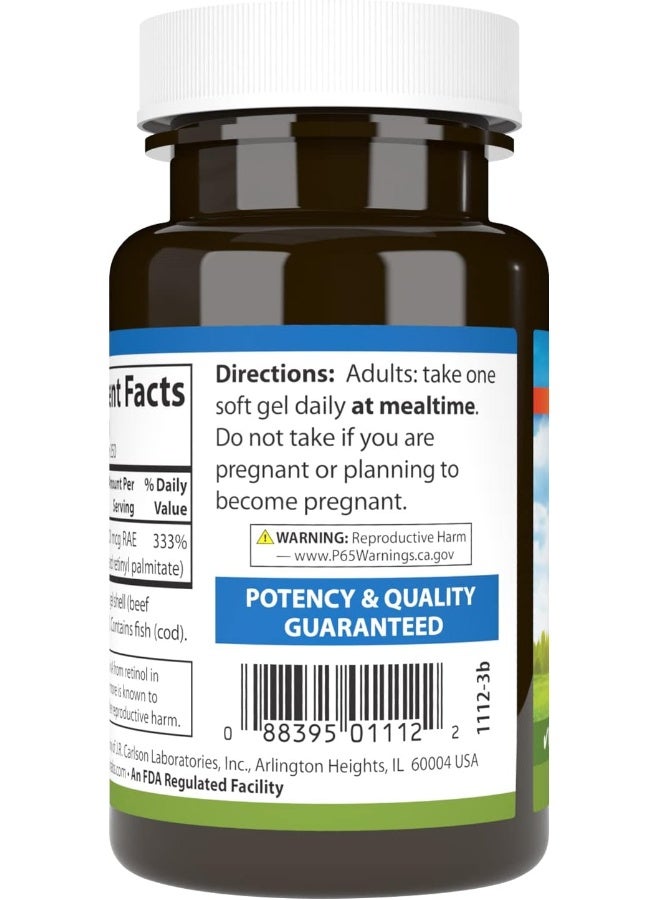 Carlson كبسولات فيتامين أ لدعم الرؤية - Image 3