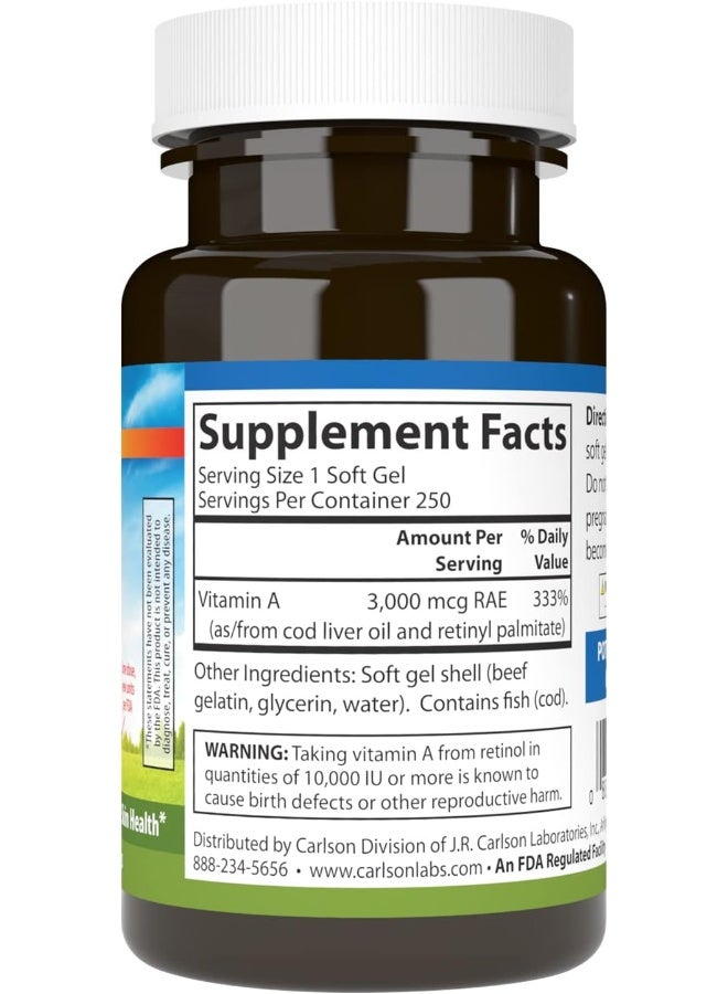 Carlson كبسولات فيتامين أ لدعم الرؤية - Image 2