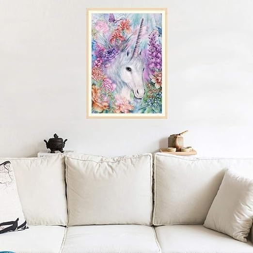 Buransh 5D Diamond Painting Kit 12x16inch Diamond Painting Kit for Adults Kids Very Suitable for Home Leisure and Wall Decoration Gift for Kids and Adults Unicorn - Image 2