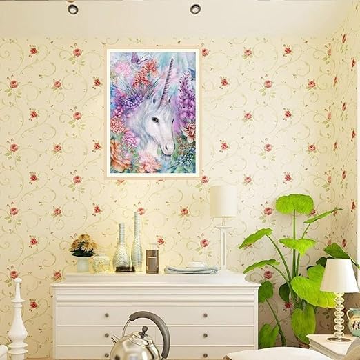 Buransh 5D Diamond Painting Kit 12x16inch Diamond Painting Kit for Adults Kids Very Suitable for Home Leisure and Wall Decoration Gift for Kids and Adults Unicorn - Image 4