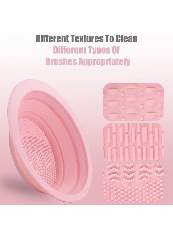 Ant - Brush, Makeup Brush Cleaning Mat, Silicone Makeup Brush Scrubber, Cosmetic Brush Cleaner, Brush Cleaning Pad, Foldable Makeup Brush, for Makeup Brush, Makeup Sponge (Pink) - Image 1