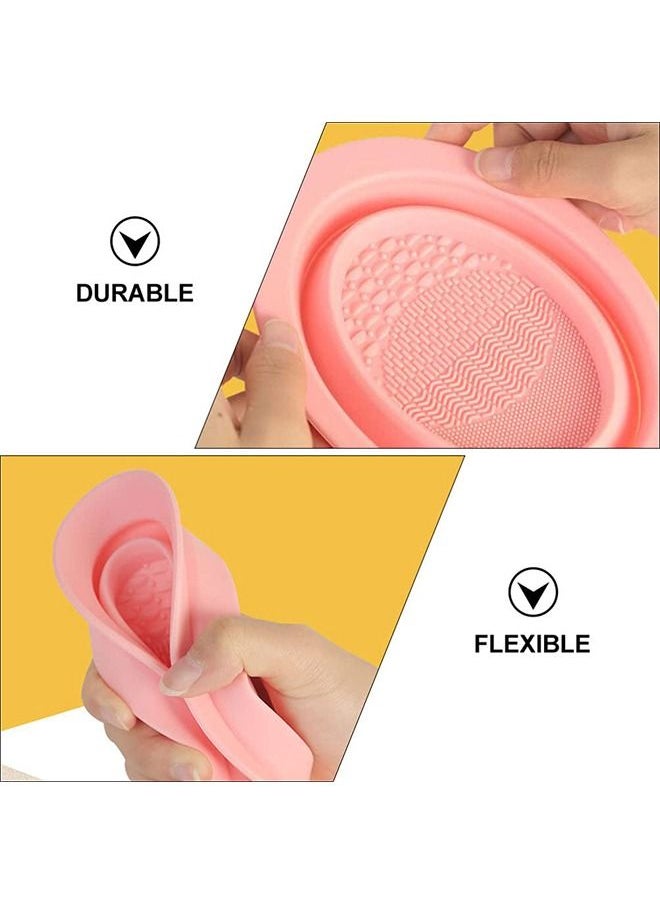Ant - Brush, Makeup Brush Cleaning Mat, Silicone Makeup Brush Scrubber, Cosmetic Brush Cleaner, Brush Cleaning Pad, Foldable Makeup Brush, for Makeup Brush, Makeup Sponge (Pink) - Image 1